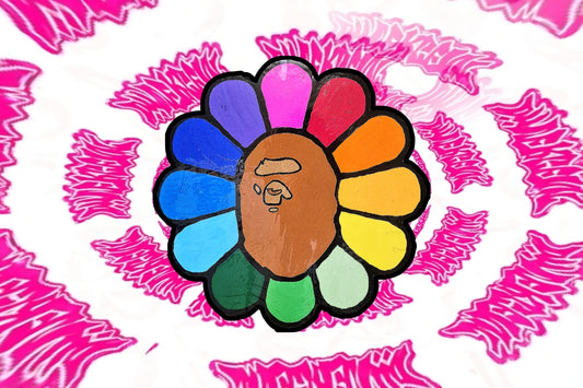 Rainbow Murikami x Bape Wall Art